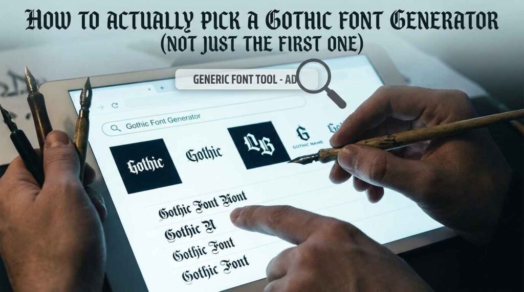 How to Actually Pick a Gothic Font Generator (Not Just the First One in Google)